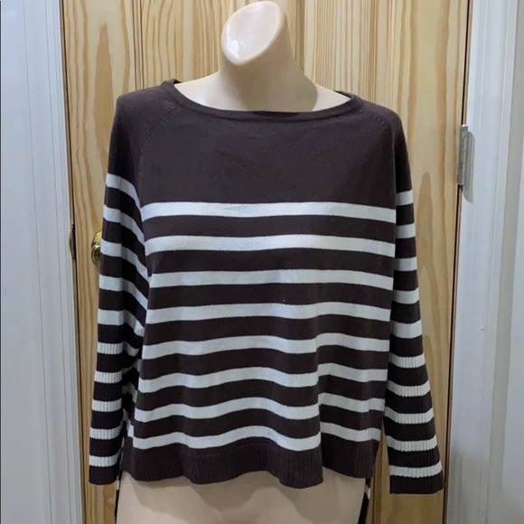 sparkle & fade stripe sweater sz medium - Picture 1 of 5
